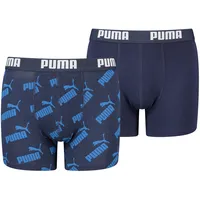 Puma 2er Pack PUMA All-Over-Print Boxershorts Kinder blue 170/176,