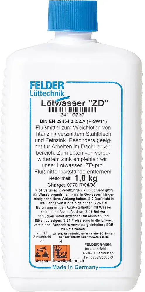 Lötwasser ''ZD'' FELDER 1,0 kg