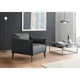 W.Schillig Cocktailsessel sally Leder 84 x 78 x 84 cm Grau mit Kissen