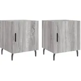 vidaXL Nachttische 2 Stk. Grau Sonoma 40x40x50 cm Holzwerkstoff