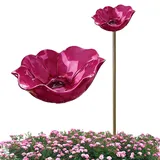 2PCS Metall Blumen Gartenstecker Vogeltränke, Insektentränke Bienentränke Für Den Garten, Gartendekorationen