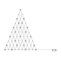 StarTrading LED Lichternetz Tannenbaum mit Sternen | Gr.: onesize