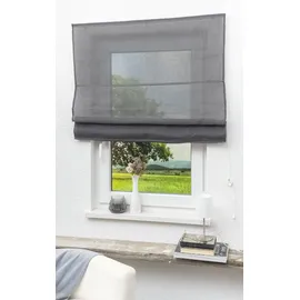 Lysel Outlet Raffrollo grau, transparent mit Schnurzug (B x H) 140cm * 170cm"