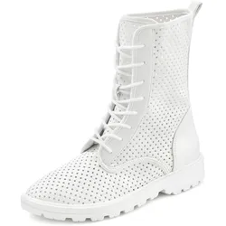 Schnürstiefelette, zum Schnüren mit modischen Cut-Outs, Stiefel, Boots, High-Sneaker, Gr. 39, weiß, , 76582656-39
