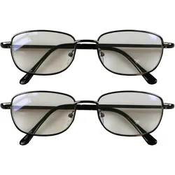 2er-Set Lesebrille Titanrahmen - Scharfes komfortables Lesen für Zuhause & Unterwegs - Dioptrien +3.00 - Schwarz - Leichtgewicht