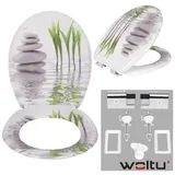 WOLTU Toilettensitz WC Sitz Toilettendeckel Absenkautomatik  Deckel Klodeckel