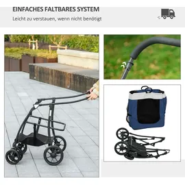 PawHut Hundebuggy Hundetrolley 1-tlg Blau onesize