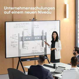 ONKRON TV-Ständer 60-120 Zoll 158 cm Schwarz Kunststoff/Stahl