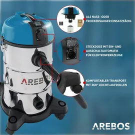 Arebos Industriestaubsauger 2300W blau