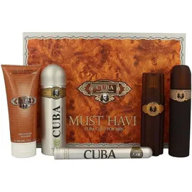 Cuba Gold Eau de Toilette 100 ml + Eau de Toilette 35 ml + Shower Gel 200 ml + Aftershave Balsam 100 ml + Body Spray 200 ml Geschenkset