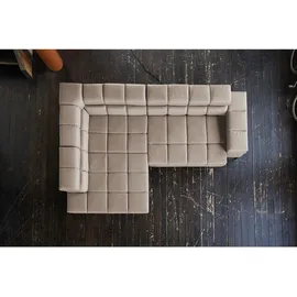 KAWOLA Ecksofa, grau Leder Relaxfunktion