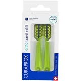 Curaprox CS 5460 ortho travel refill, brush heads for travel toothbrush, duo-pack, green