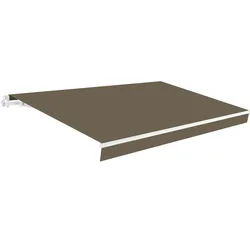 Wasabi - Manuelle Gelenkarmmarkise 4x2,5m Taupe Polyester – UV-Sonnenschutz-Plane – Aluminium-Struktur