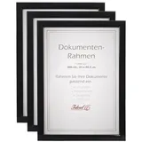 Ideal Trend 2er 3er 5er 10er Pack Dokument Bilderrahmen 21x29,7 DIN A4 Urkunde Foto Rahmen: Farbe: 3er Pack Schwarz
