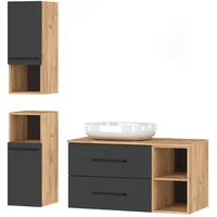Planetmöbel Badmöbel Set LUX 100 cm mit Aufsatzwaschbecken und