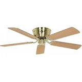 CasaFan Classic Flat 132-III MG-EA/BU 132 cm Deckenventilator messing/buche/eiche antik