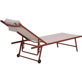 BEST Freizeitmöbel Best Sonnenliege Travis 185 cm x 55 cm x 97 cm Terrakotta