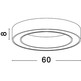 Nova Luce Morbido LED Deckenleuchte Messing