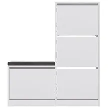 CaliCosy Schuhschrank 26 x 119 x 105 cm weiß