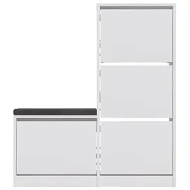 CaliCosy Schuhschrank 26 x 119 x 105 cm weiß