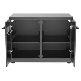 cozze Grillwagen 68 x 90 x 60 cm Stahl schwarz
