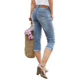 Aniston CASUAL Caprijeans in Used-Waschung Gr. 44 N-Gr, blue-bleached, Jeans, 630041-44 N-Gr