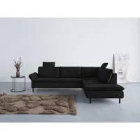 Home affaire Ecksofa Birkholm L-Form, Armlehnverstellung, auch in Easy Clean Bezug - mit Wasser zu reinigen schwarz