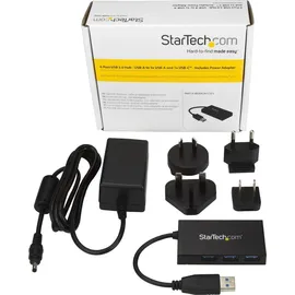 Startech StarTech.com 4 Port USB 3.0 Hub - USB-A auf 3x USB-A und 1x USB-C - inklusive Netzteil - USB Hub - Desktop USB C