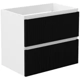 duschspa Waschtisch Unterschrank Waschtischunterschrank Waschbeckenunterschrank Badschrank, 50-120cm Hängeschrank, Matt / Hochglanz schwarz 60 cm x 52 cm x 38.8 cm