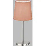 easy! by fhl LED Tischleuchte Eve Leinenschirm nickel/rosa