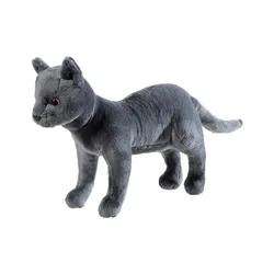 Heunec Kuscheltier   Katze Karajan , grau , Maße (cm): B: 30 H: 13