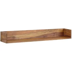 Wandregal FineBuy Hängeregal Holz Massiv 120x15x20 cm Regal Groß Schwebend
