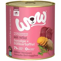 Wow Adult 800g Dose Hundenassfutter Sparpaket 12 x 800 Gramm Wild mit Süßkartoffeln