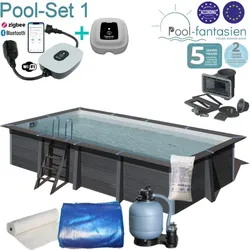 Gre Composite Rechteckpool 606 x 326 x124 cm SET 1