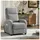 Hti-Living Liegesessel Jasna Cord 66,5 x 103 x 70 cm Grau mit Relaxfunktion
