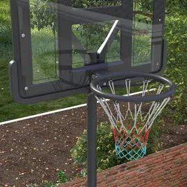 sportnow 2-in-1 Basketballständer Schwarz 230-305 cm