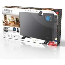 Camry CR 7739 Elektrischer Konvektor mit Fernbedienung - 2000 W mit LCD-Display, Schwarz