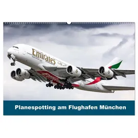 Calvendo Planespotting am Flughafen München (Wandkalender 2026 DIN A2 quer), CALVENDO Monatskalender: Flugzeuge aufgenommen am Flughafen München (CALVENDO Hobbys)