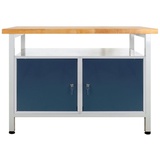 Proregal Werkbank Rhino mit Ablagefläche + 2 Türen | HxBxT 84x120x60cm | Traglast 300kg | Lichtgrau/Anthrazitgrau