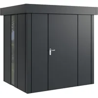 hörmann stauraumsysteme Hörmann Metall-Gerätehaus Juno mit Flachdach, Jfd4 - Design, 214 x 166 cm B x T),anthrazit,