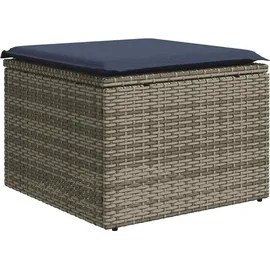 vidaXL Gartensofa-Set mit Kissen, grau, Polyrattan
