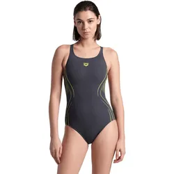 Arena Damen Badeanzug Reflecting Swim Pro Back Asphalt-Soft Green DE 40 / FR 42