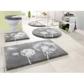 GRUND Badematte GRUND "Pusteblume, Badvorleger, Badezimmer Teppich, sehr weich" Gr. 10, grau (stein), H:20mm, Polyacryl, Badematten, Badematte, weiche Haptik, auch als 2-teiliges Set erhältlich, Made in Europe