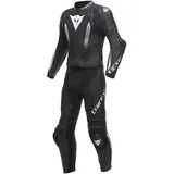 Dainese Laguna Seca 5 Zweiteiler black white Gr. 98 Lederkombi schwarz weiß