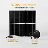 Growatt Balkonkraftwerk Set, 880Wp Bifaziale Solarmodule, 800W Wechselrichter Sonderangebot