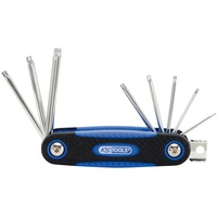 KS Tools CHROMEplus TX-Winkelstiftschlüssel-Klapphalter, 8-teilig