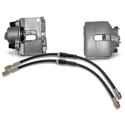 Atec 2x Bremssattel + Bremsschläuche Vorne für Audi, Seat, Skoda, VW
