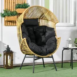 Outsunny Rattansessel Korbsessel 120 x 120 x 80 cm sand