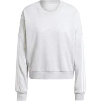 Adidas Essentials 3-Streifen Sweatshirt Light Grey Heather/White L