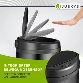 Juskys Automatik Mülleimer mit Sensor - Schwarz